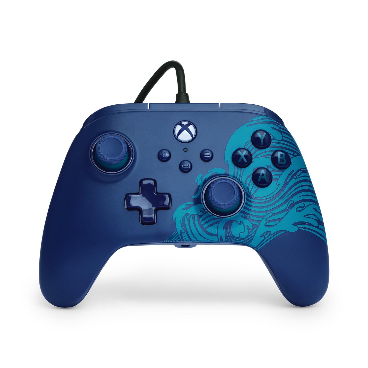 PowerA Advantage Wired Controller for Xbox Series X|S - Blue Wave gamepad hall effect thumbsticks gaming controller USB-C Works with Xbox One Officially Licensed