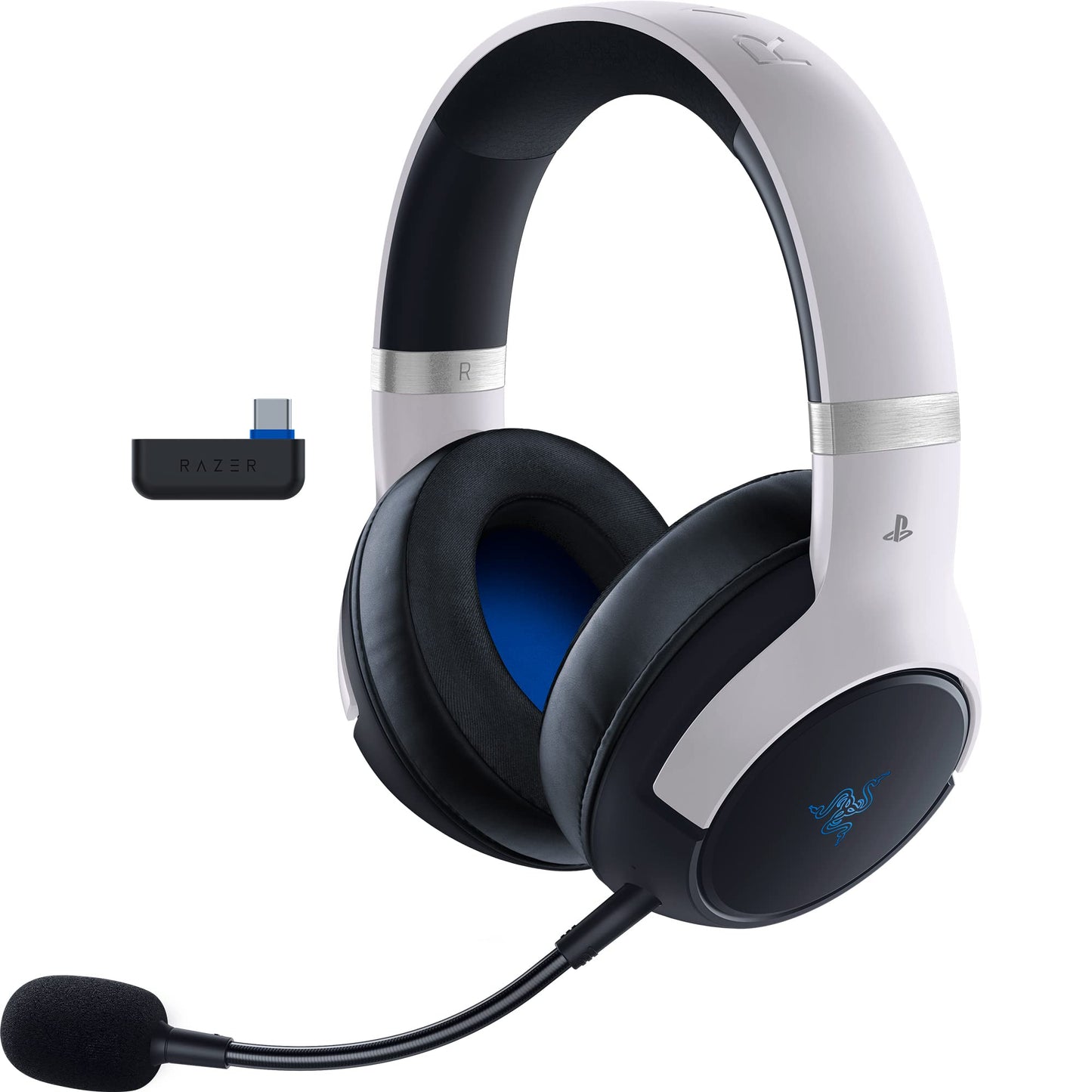Razer Kaira Pro HyperSpeed Wireless Gaming Headset with Haptics for PlayStation 5 / PS5, PS4, PC, Mobile: Titanium 50mm Drivers