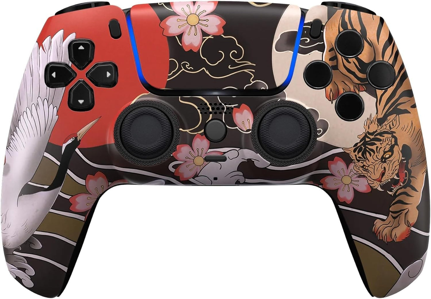 Custom Controllerzz Tiger Blossom Modded Wireless Custom Controller for PS5 - Compatible With All Shooting Games - Rapid Fire Dropshot Akimbo & More (Tiger Blossom)