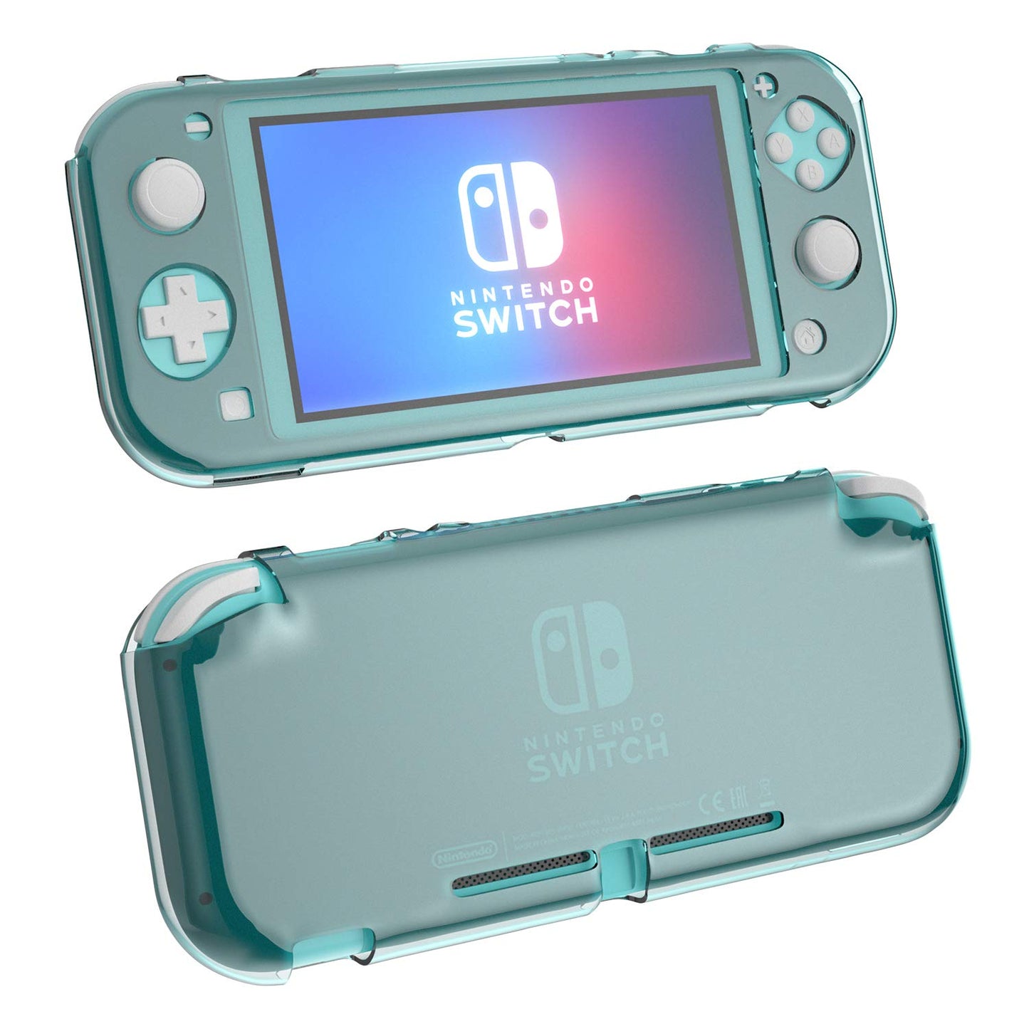 ECHZOVE Hard Clear Protective Case for Nintendo Switch Lite - Turquoise, Plastic Material