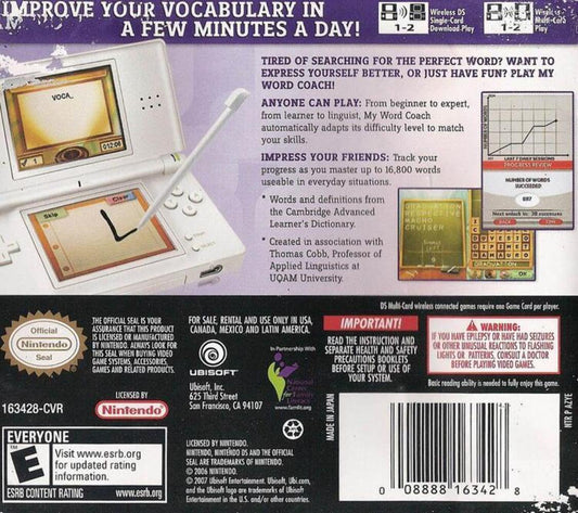 Ubisoft My Word Coach for Nintendo DS - Engaging Vocabulary Game