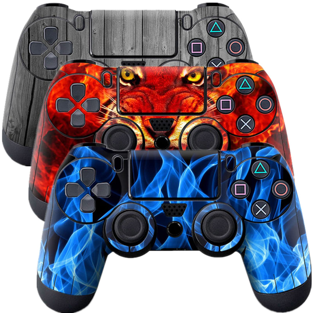 Silicone Skin for Ps4 Controller, 1pc Anti-Slip Shell Cover Case with 10 Joystick Grips for Playsation 4/ Slim/Pro Dualshock 4 C
