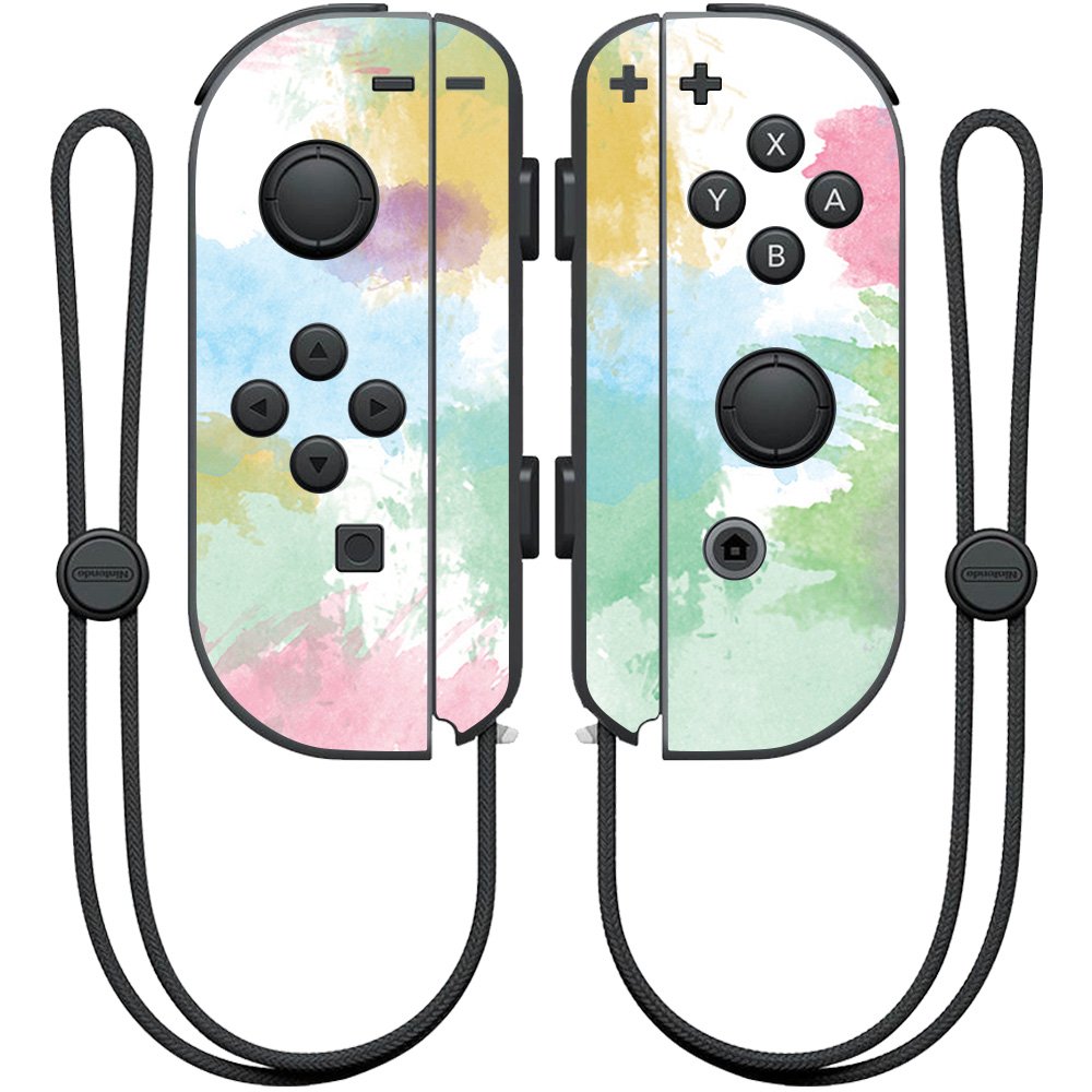 MightySkins Skin Compatible with Nintendo Joy-Con Controller wrap Cover Sticker Skins Watercolor Blue