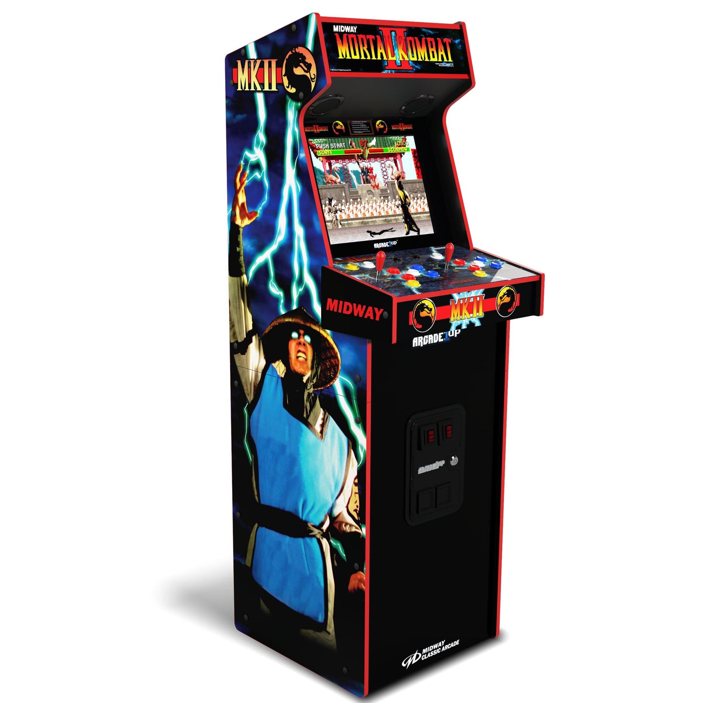 Arcade1Up Mortal Kombat II Deluxe Arcade Machine - Black - 22.44 x 18.82 x 61 - Model MKB-A-303711