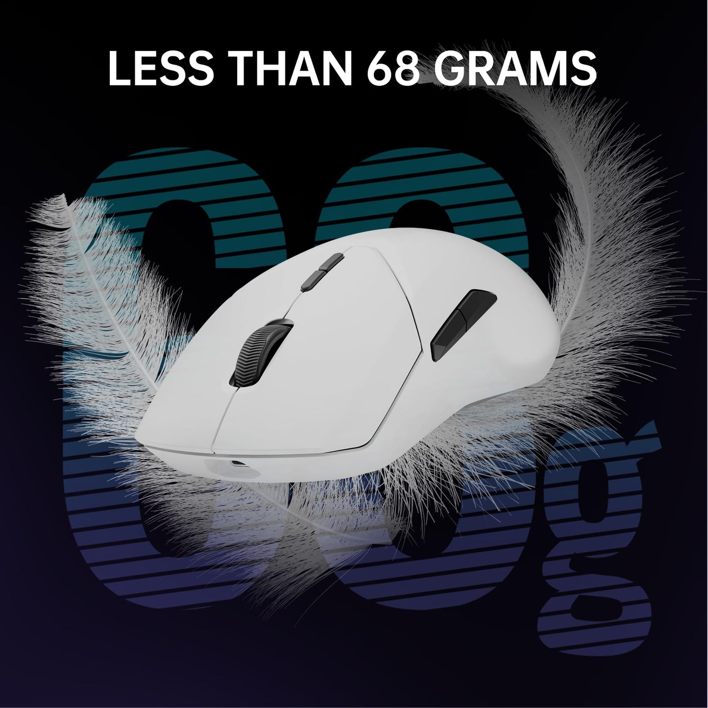 Rapoo VT9PRO 4K Wireless Gaming Mouse - 26000 DPI, 10 Programmable Buttons, 180h Battery Life, White