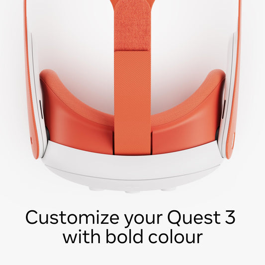 Meta Quest 3 Facial Interface & Head Strap - Blood Orange, Model 899-00629-01
