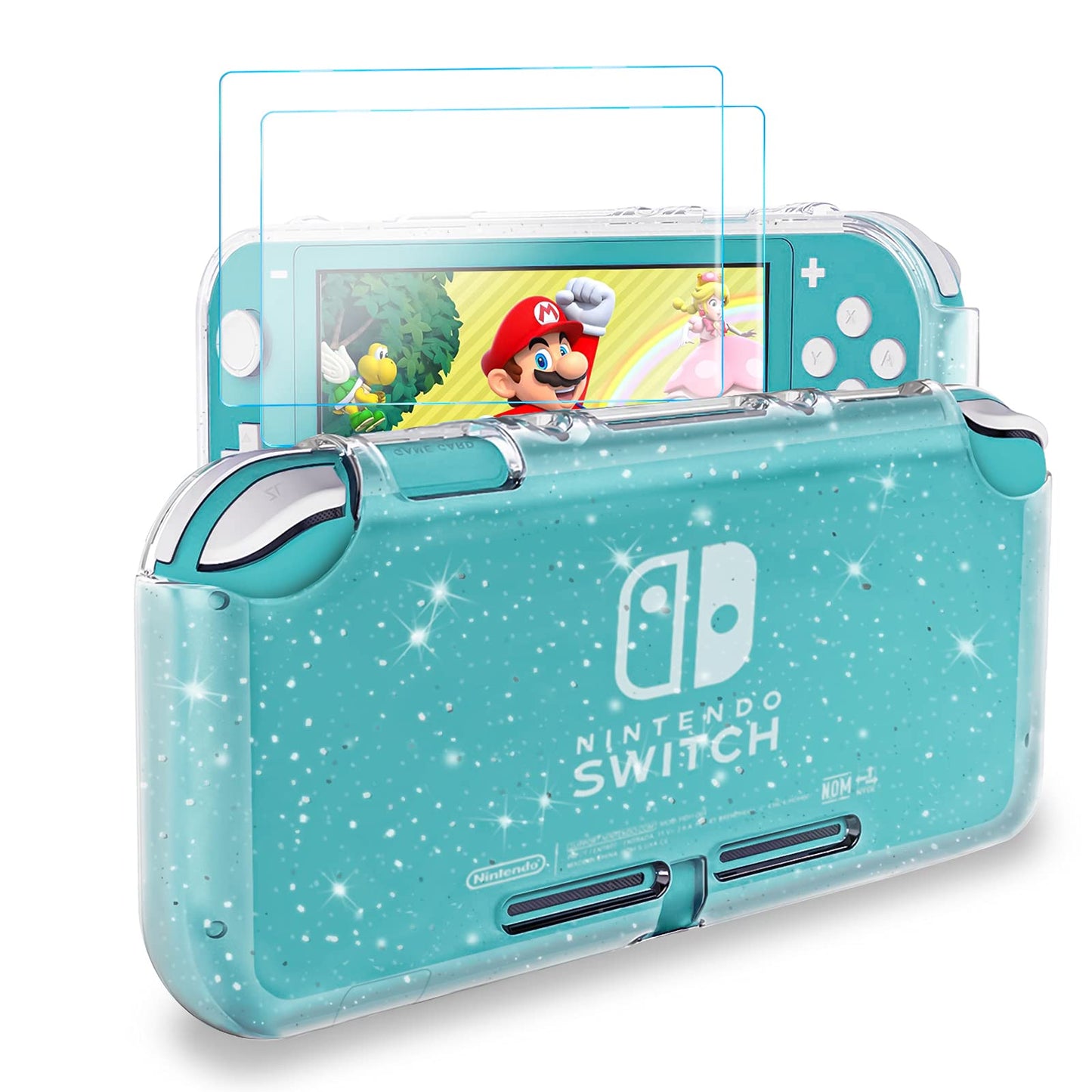 DLseego Switch Lite 2019 Protective Case Compatible with Nintendo Switch Lite Glitter Bling Soft TPU Cover with 2 Pack Screen Protectors