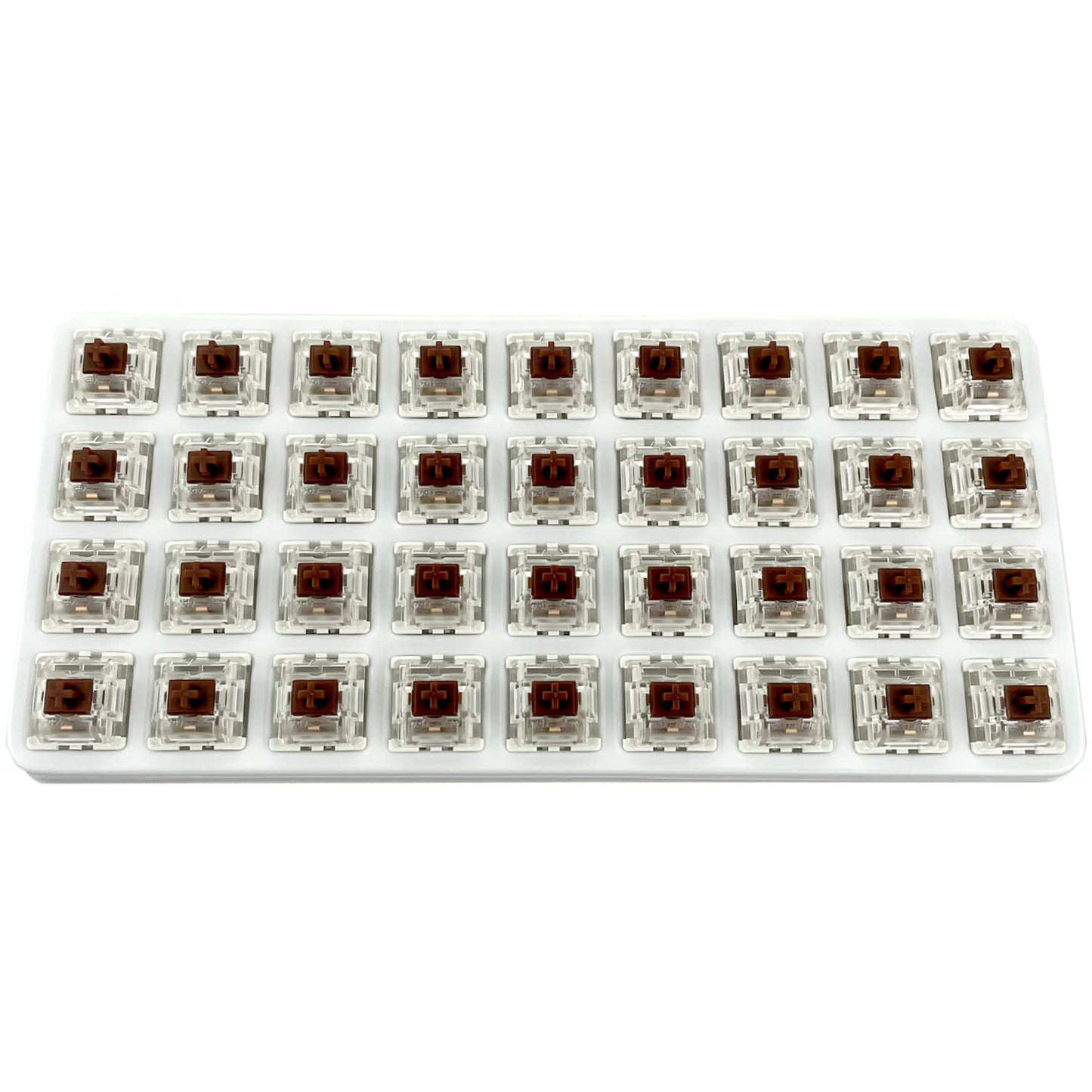 kutethy Gateron G Brown Pro Tactile Switches - Pre-lubed 3pin RGB SMD for Mechanical Keyboards (72 PCS, Brown)