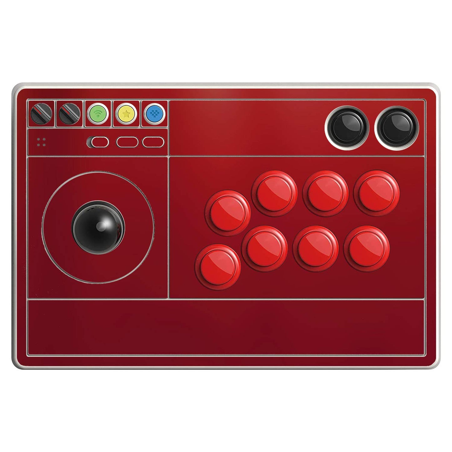 SopiGuard Sticker Skin for 8BitDo Arcade Stick Top Panel Only Vinyl Decal Wrap (Satin Wine Red)
