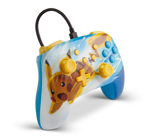 PowerA Enhanced Wired Controller for Nintendo Switch - Pok mon: Pikachu Charge, Gamepad, game controller, wired controller, off