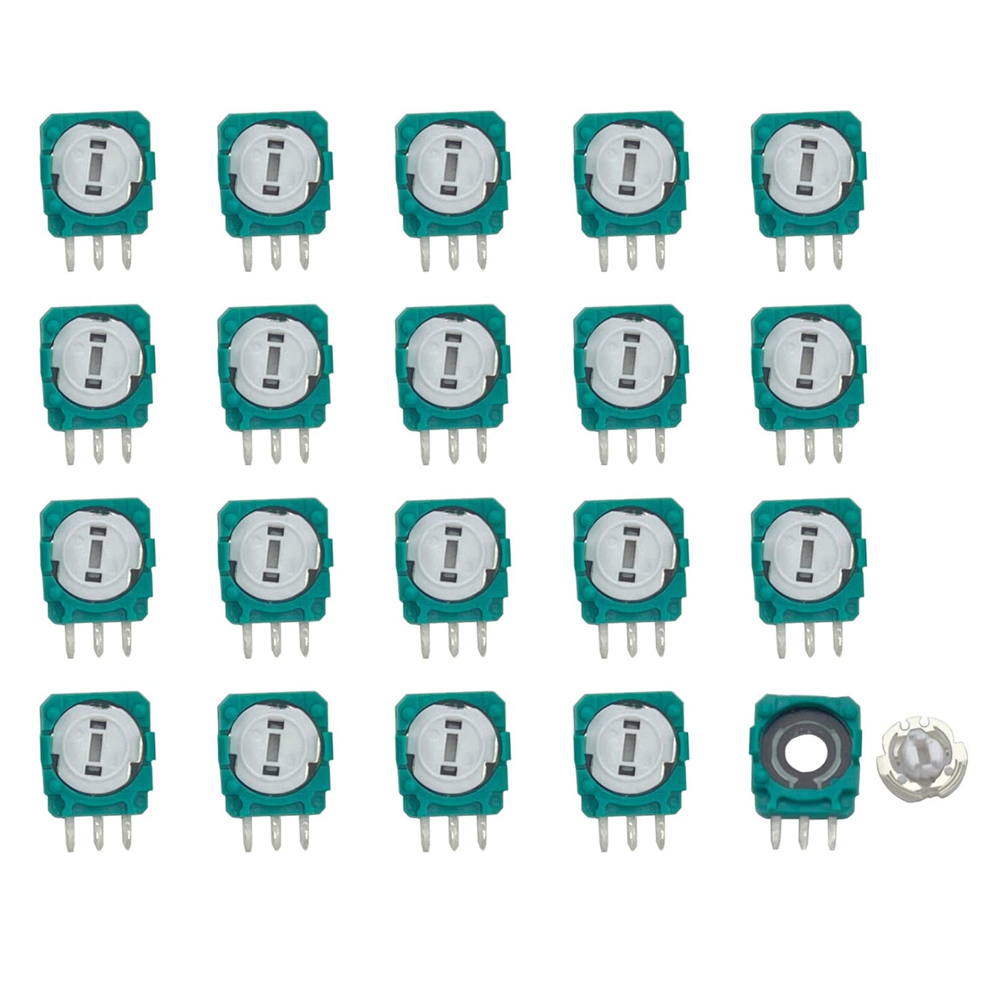 Onyehn 20pcs Replacement Trimmer Potentiometer Sensor for Xbox One PS3 PS4 Switch Pro Controllers Gasket Repair Parts for Thumb Stick Analog Joystick