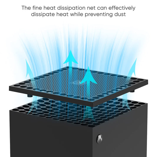 MENEEA Dust Cover Controller Holder for Xbox Series X - Black Stand Mount for Controller & Headsets