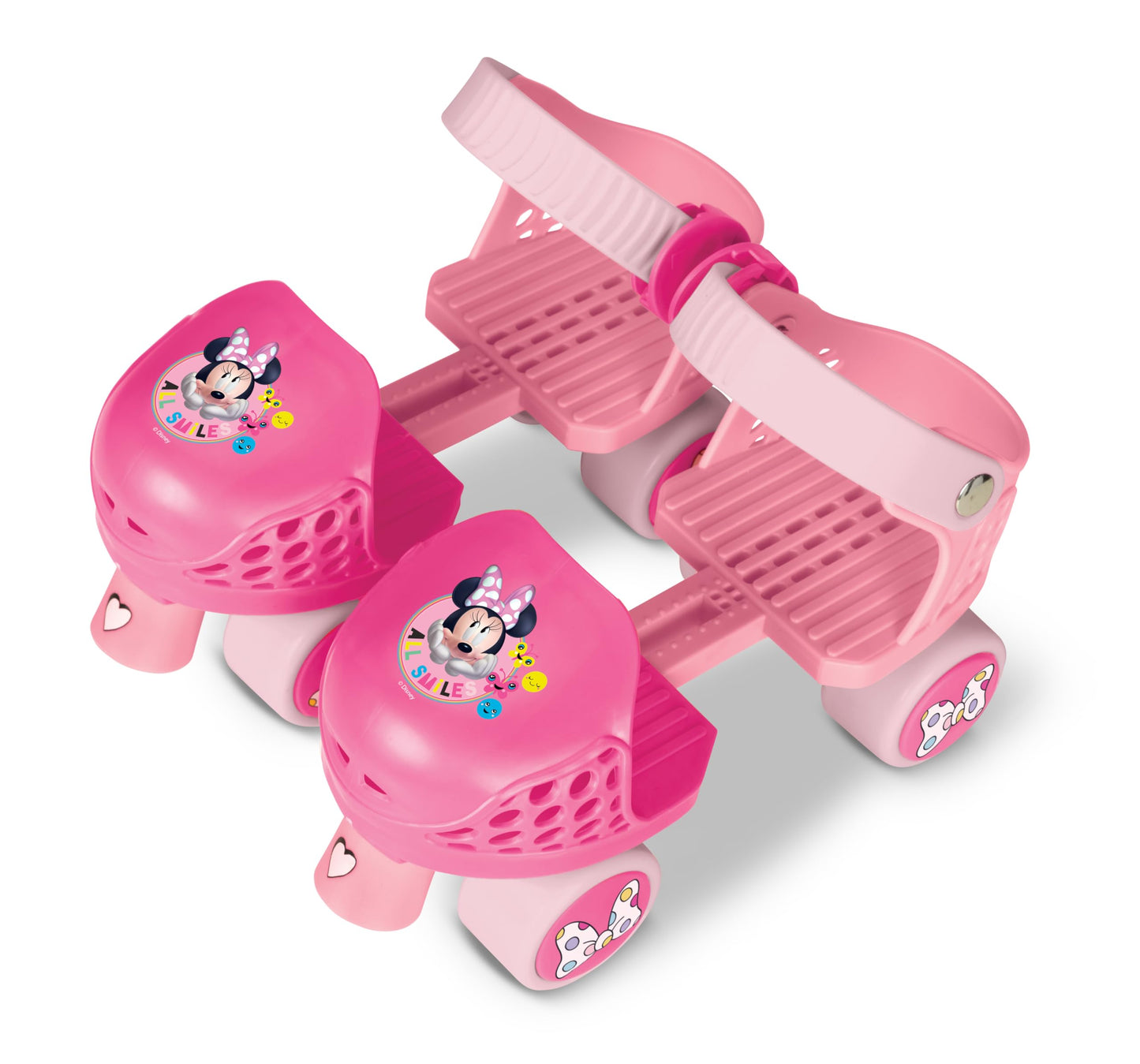Minnie Mouse Junior Skates Includes Knee and Elbow Pads Size Adjustable Design for Growing Feet