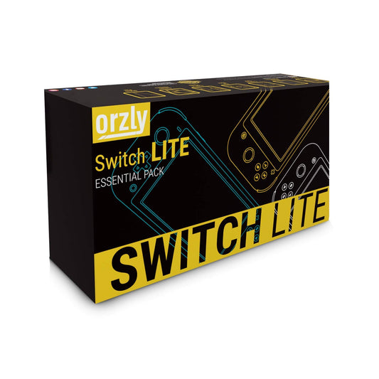 Orzly Switch Lite Accessories Bundle - Yellow Case, Screen Protector, USB Cable, Games Holder & More (Model: ORZACCPACK2NSWLITEYLLW)