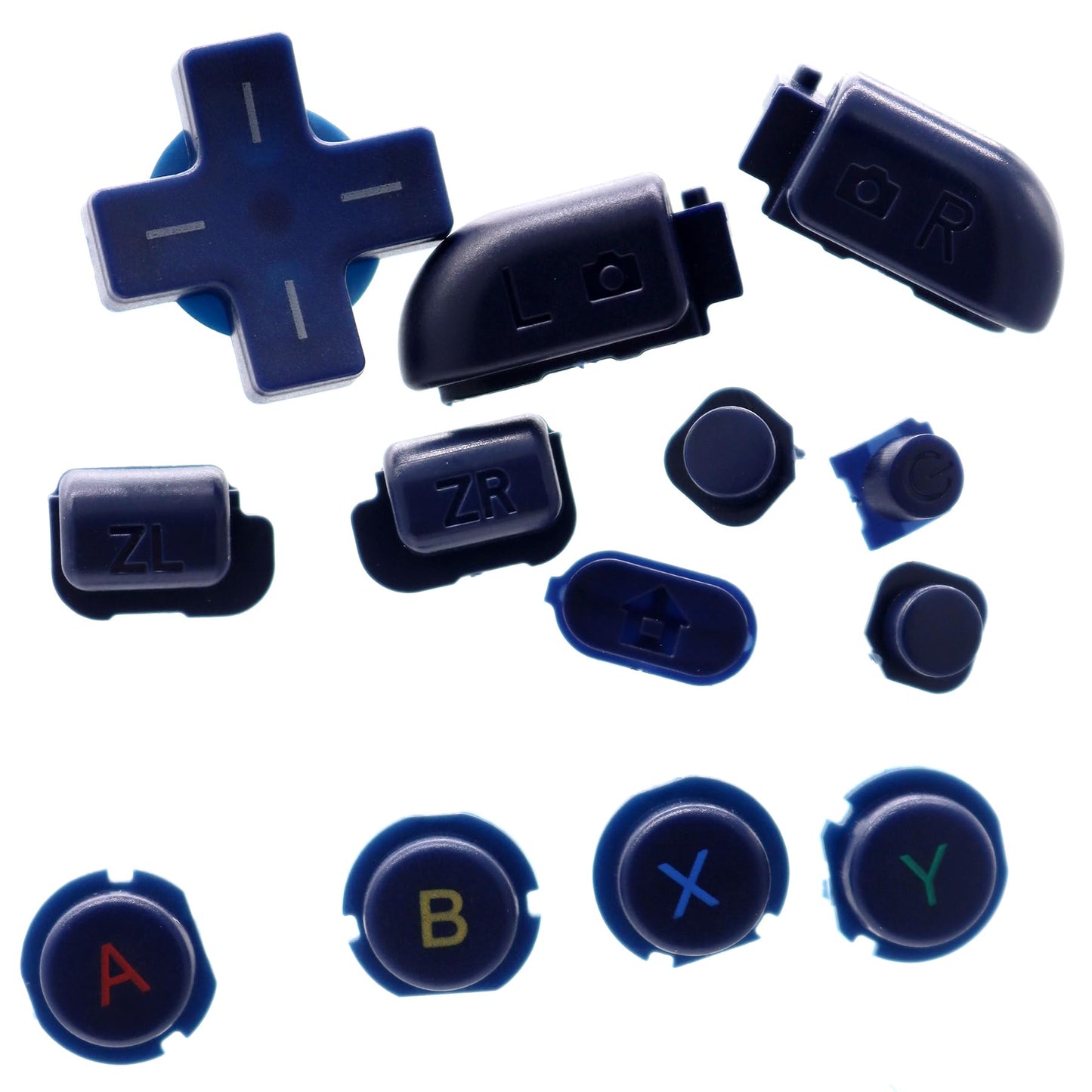 Deal4GO ABXY Button Replacement Set for Nintendo New 3DS XL - Blue, Includes LR/ZL/ZR/Home/Start/Power/Select Buttons