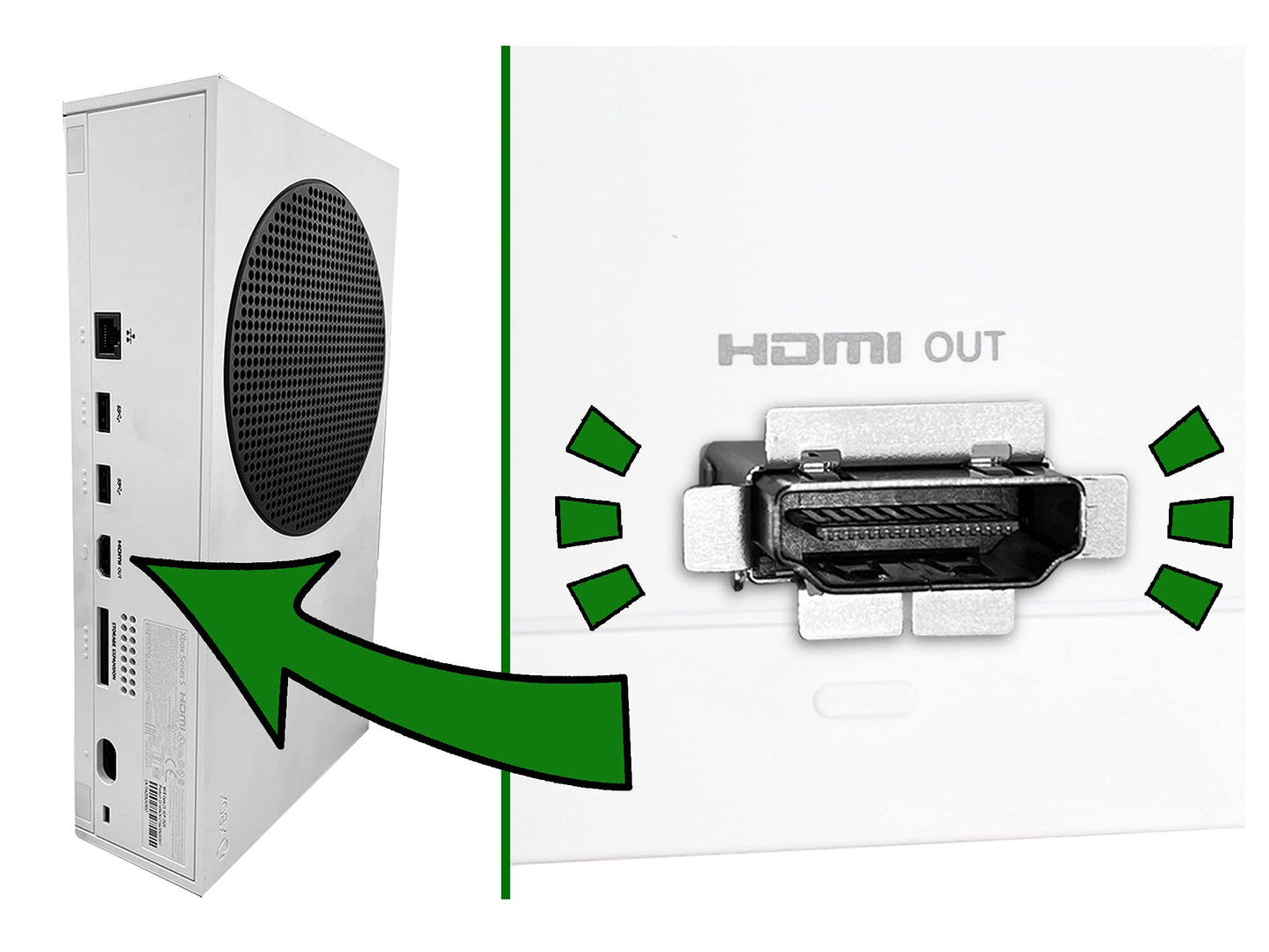HDMI Port Replacement for Xbox Series S Display Socket Jack Connector Repair for XSS Console M1097399-Original OEM Quality