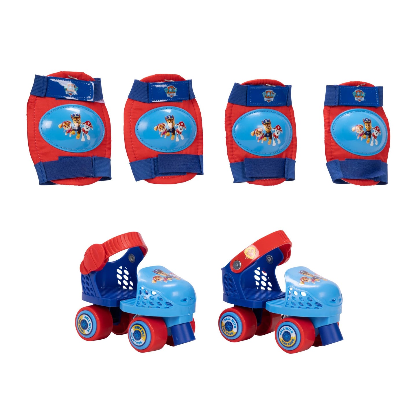 Paw Patrol Junior Skates Includes Knee and Elbow Pads Size Adjustable Design for Growing Feet