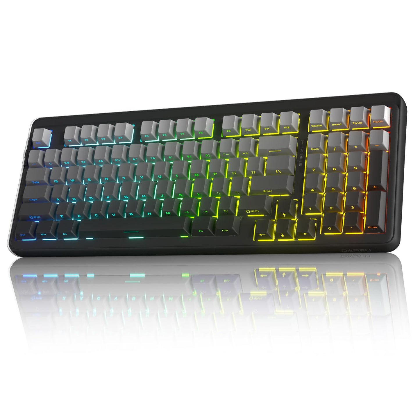 DAREU EK98PRO Wireless Mechanical Keyboard Gasket Hot Swappable Custom Pre-lubed Linear Switches Side Printed PBT Keycaps BT5.0/2.4GHz/USB-C RGB Backlit Gaming Keyboard for Win/Mac
