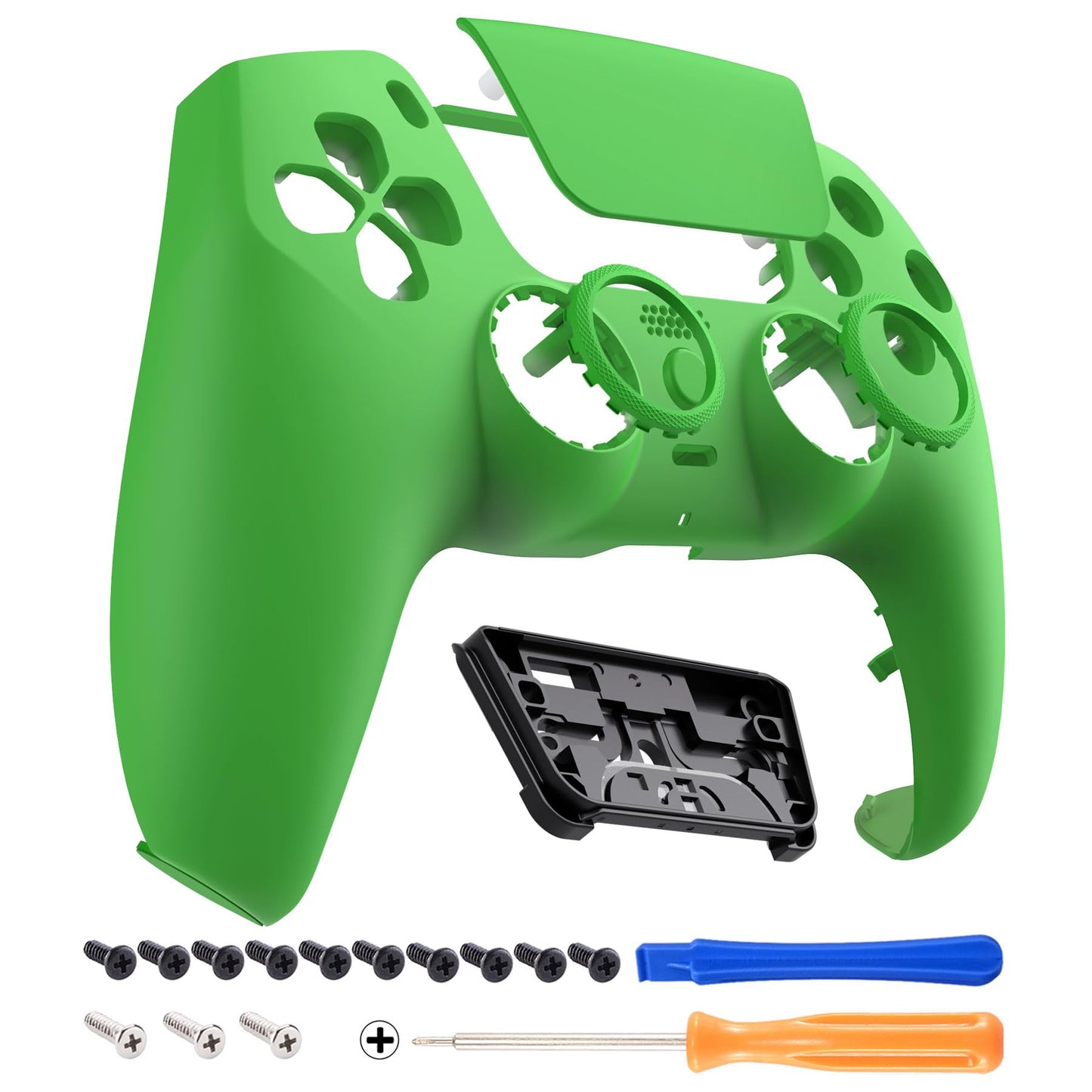 eXtremeRate Luna Redesigned Green Front Shell Touchpad Compatible with ps5 Controller BDM-010 020 030 040 050 DIY Replacement Faceplate Custom Touch Pad Cover Compatible with ps5 Controller