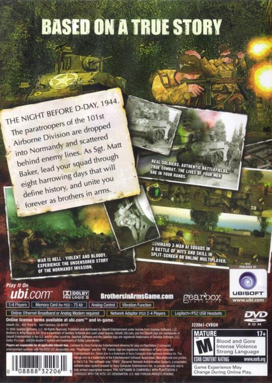Ubisoft Brothers in Arms: Road to Hill 30 - PlayStation 2, Model 8888322061