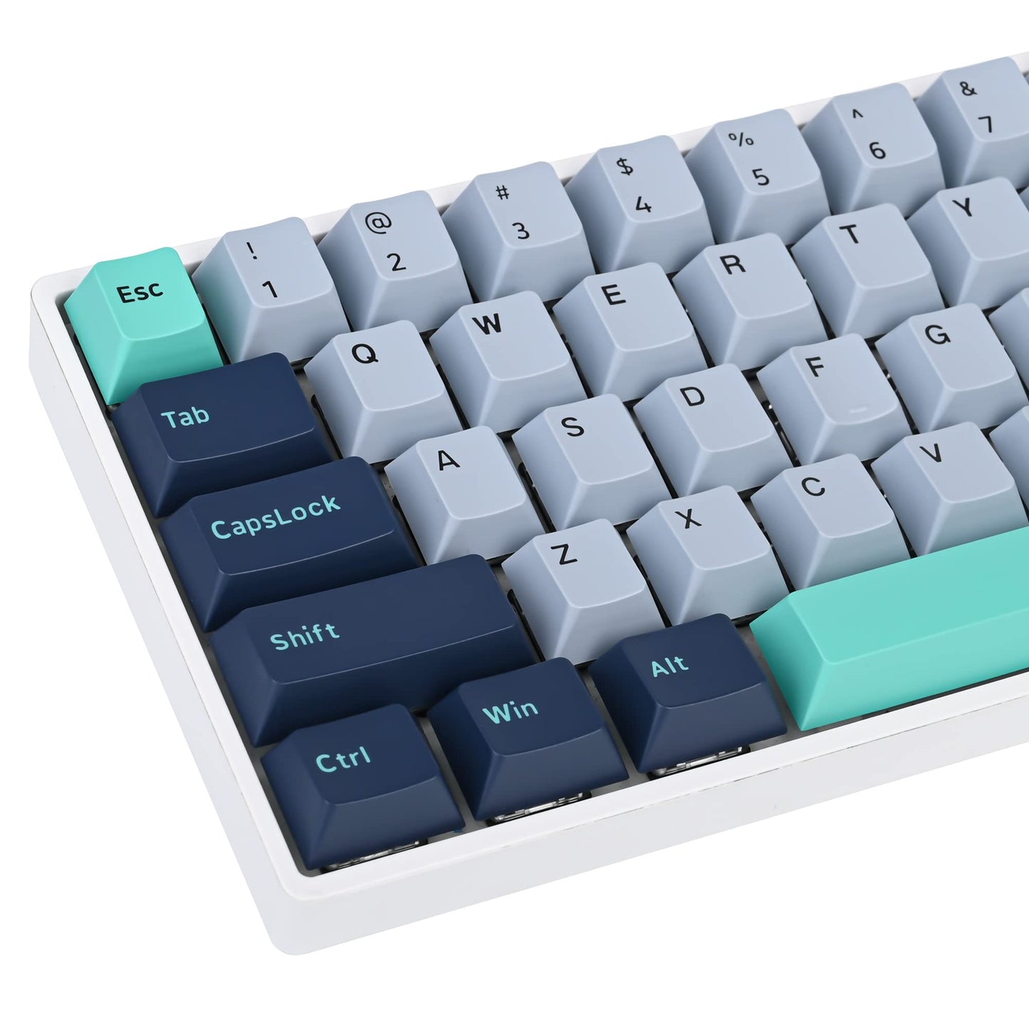 GTSP 171-Keys Cherry Profile PBT Key Caps for Mechanical Keyboards Double Shot Custom Keycap for US Layout 60% 65% 100% MX Switches (hand toolhead shark design)