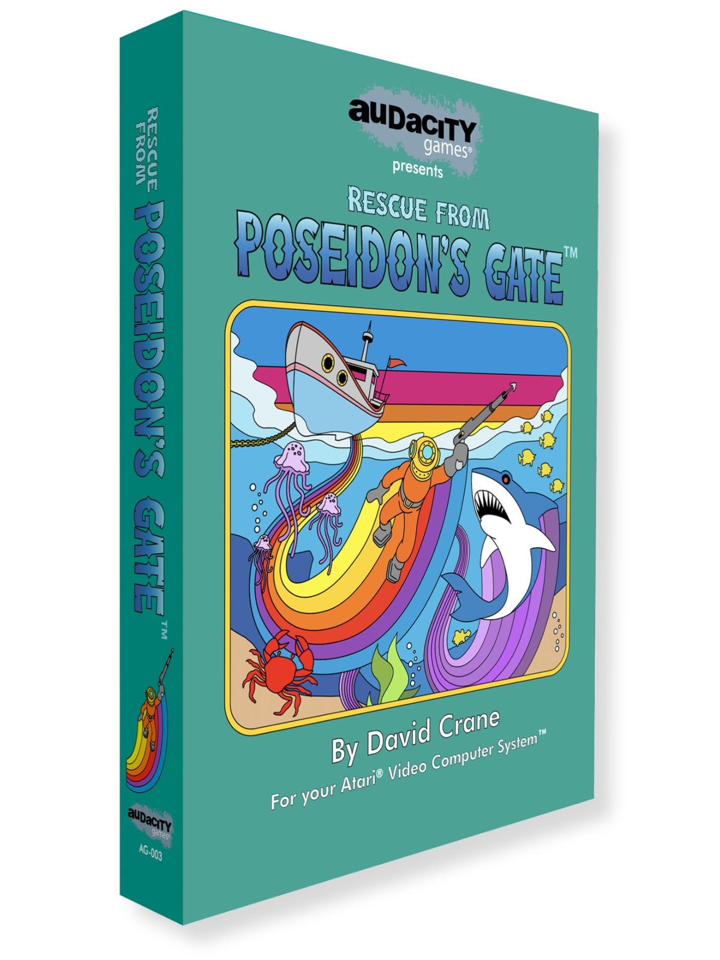 Rescue From Poseidons Gate - New 2025 Release of Atari 2600 7800 Game Cartridge from the Legendary Creator of Pitfall. Factory-Sealed Collectible for Atari Retro Games Fans (Standard)