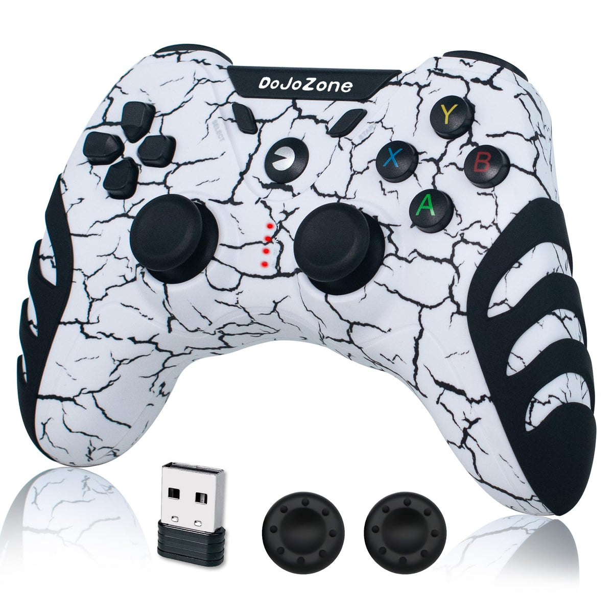 DoJoZone Wireless PC Controller PS3 Controller Gamepad with Dual Vibration 2.4G Wireless Gaming Controller for Windows PC PS3 Steam Android TV/TV Box Laptop Raspberry Pi Camo Green