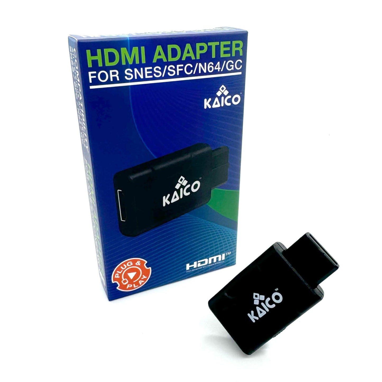 Kaico HDMI Adapter with S-Video and Composite Support Compatible with Nintendo N64 64 Super Nintendo SNES Famicom and Gamecube. A Simple Plug & Play Pass Through Adaptor Solution