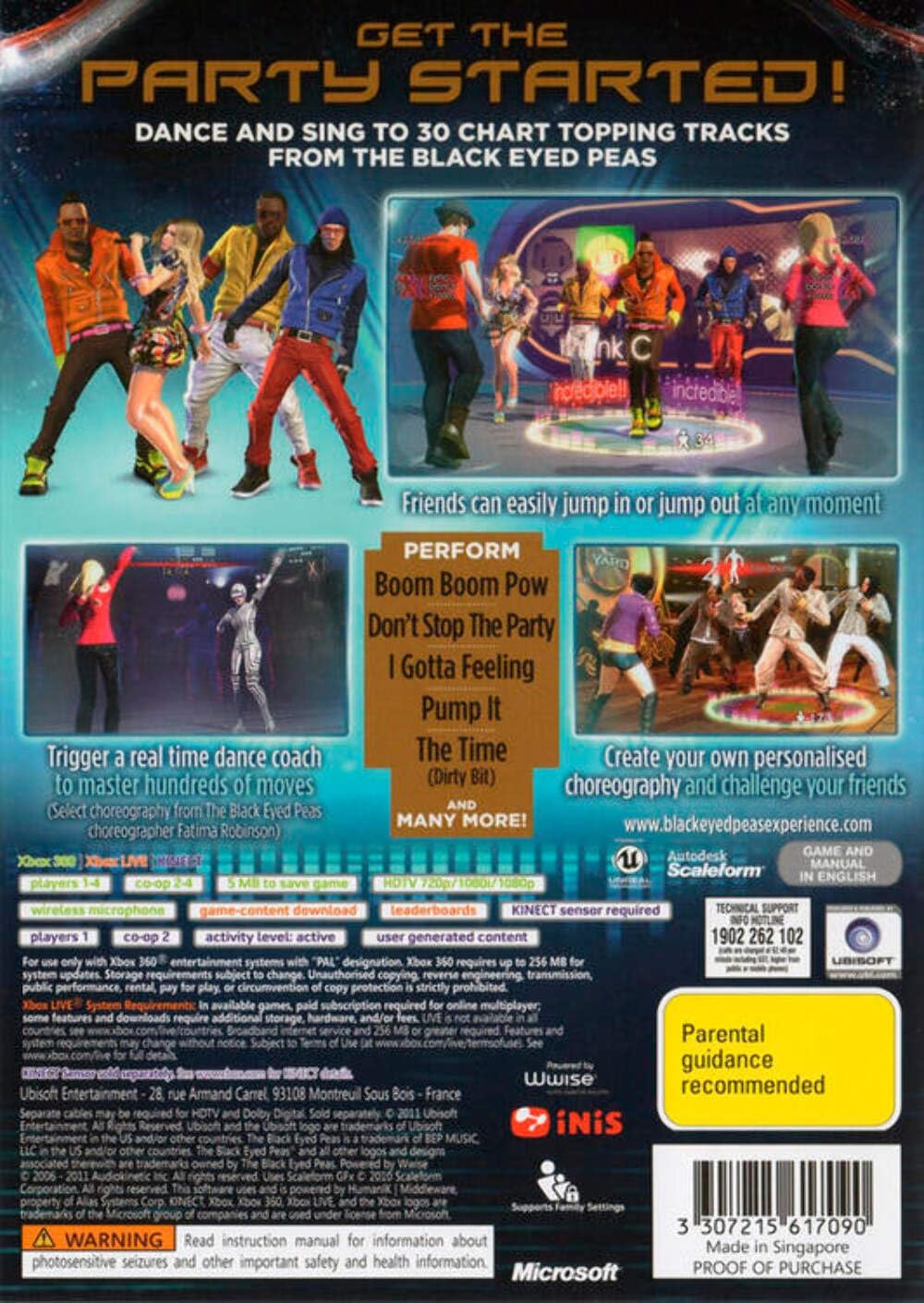 Ubisoft The Black Eyed Peas Experience Game for Xbox 360 - One Size, Black, Model 52708