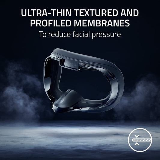 Razer VR Facial Interface for Meta Quest 2 - Ultra-Thin Silicone Cushion, Light-Blocking Design, Black, Model RC21-02200200-R3U1