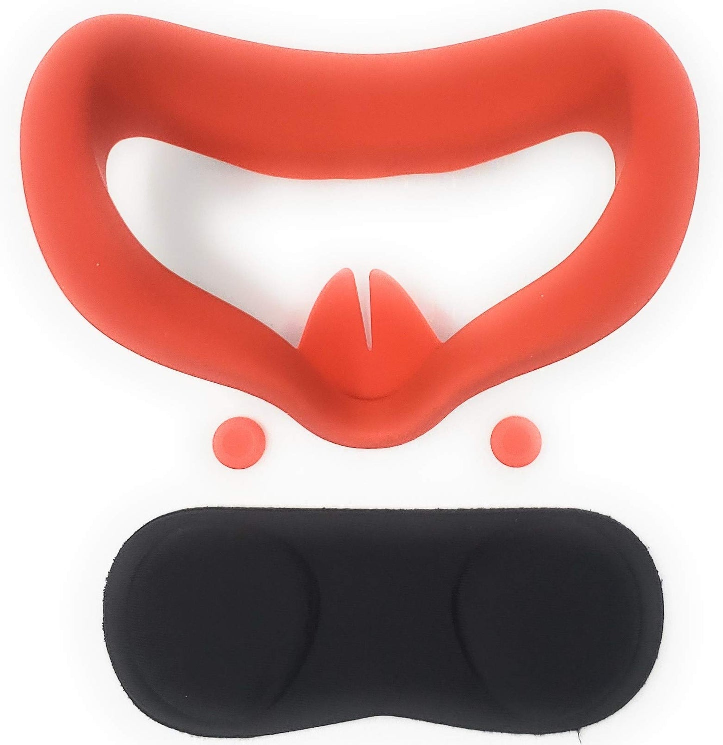 TNE Face Cushion Cover Lens Pad Thumbstick Cap for Oculus Quest 2 | Silicone Face Cover Lens Dust Protector Controller Thumb Grip Accessories for Quest 2 Virtual Reality Gaming VR Headset (Red)