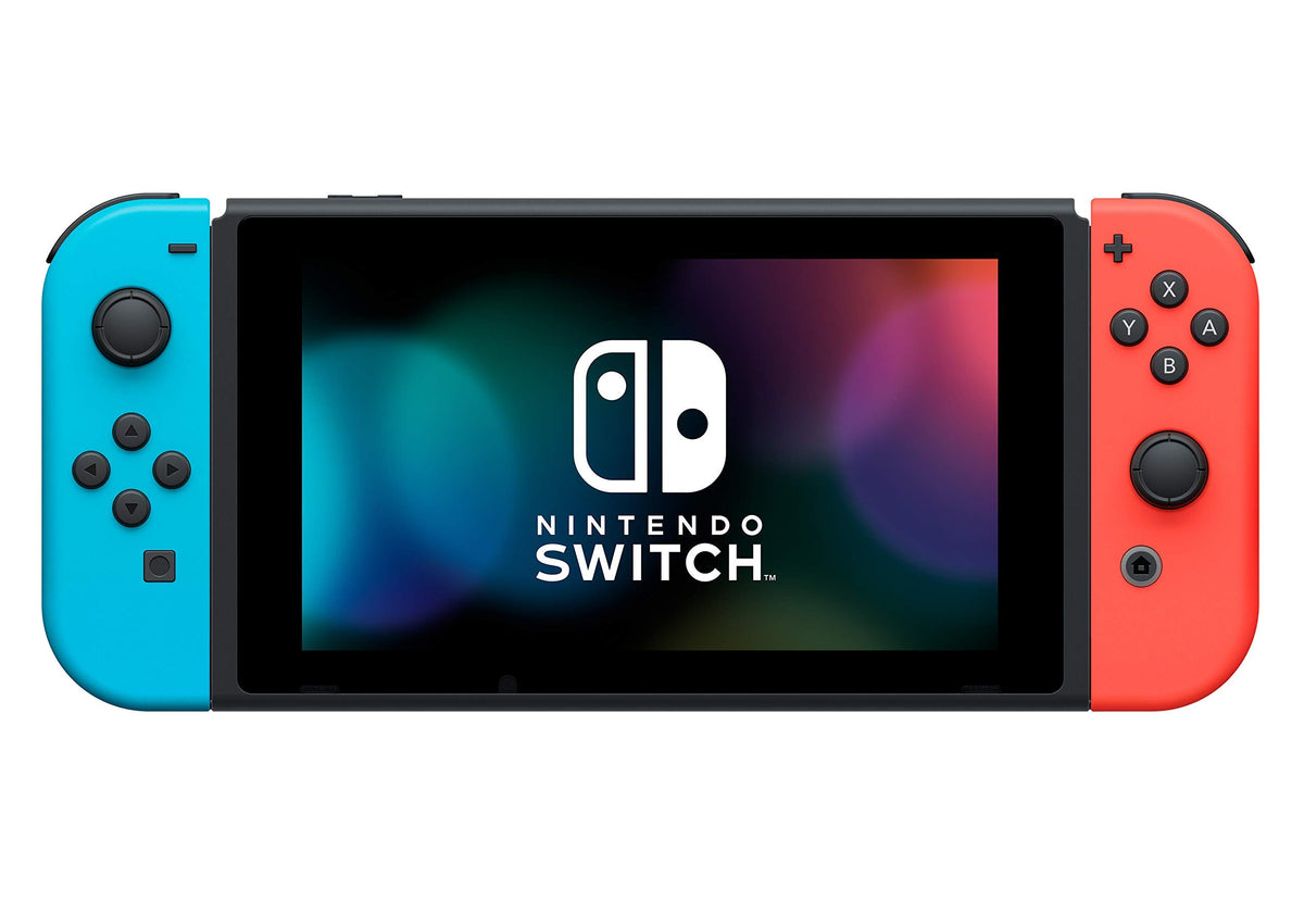 Nintendo Switch V2 Game Console - Black (HAC-001(-01) w/ OEM Blue/Red Joycon (refurbished)