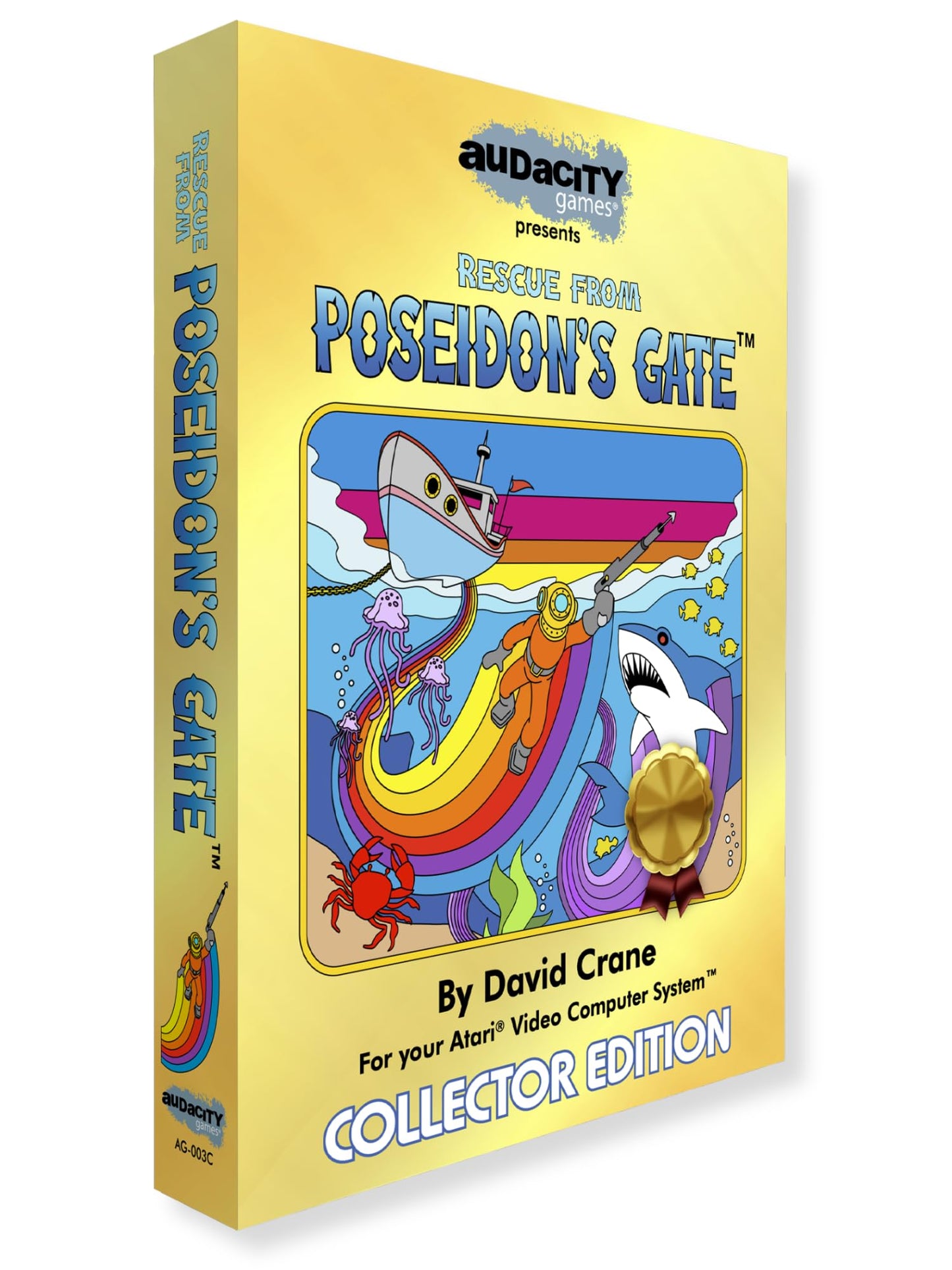 Rescue From Poseidons Gate - New 2025 Release of Atari 2600 7800 Game Cartridge from the Legendary Creator of Pitfall. Factory-Sealed Collectible for Atari Retro Games Fans (Collector)