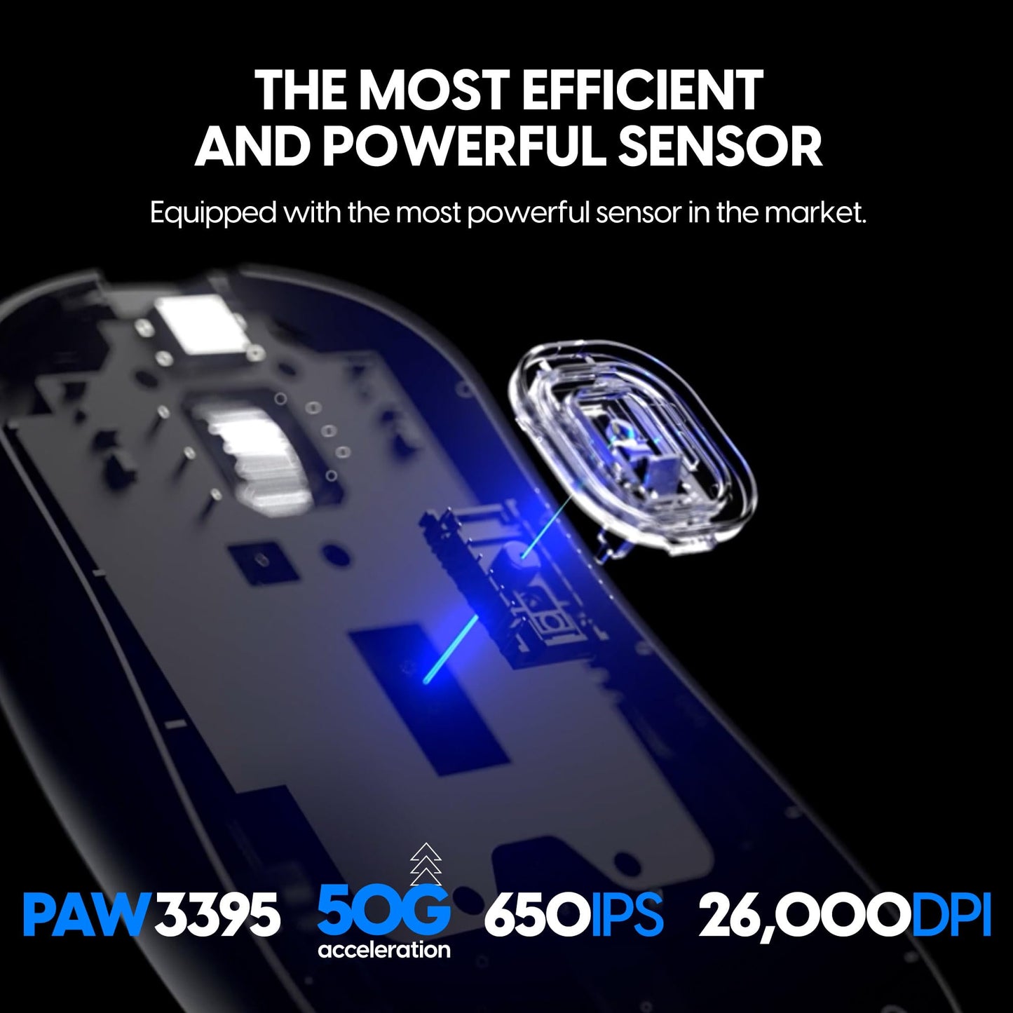 Pulsar Gaming Gears X2H eS Wireless Gaming Mouse, Optical Switch, OLED Display, Medium, Black, Model PX2HES21