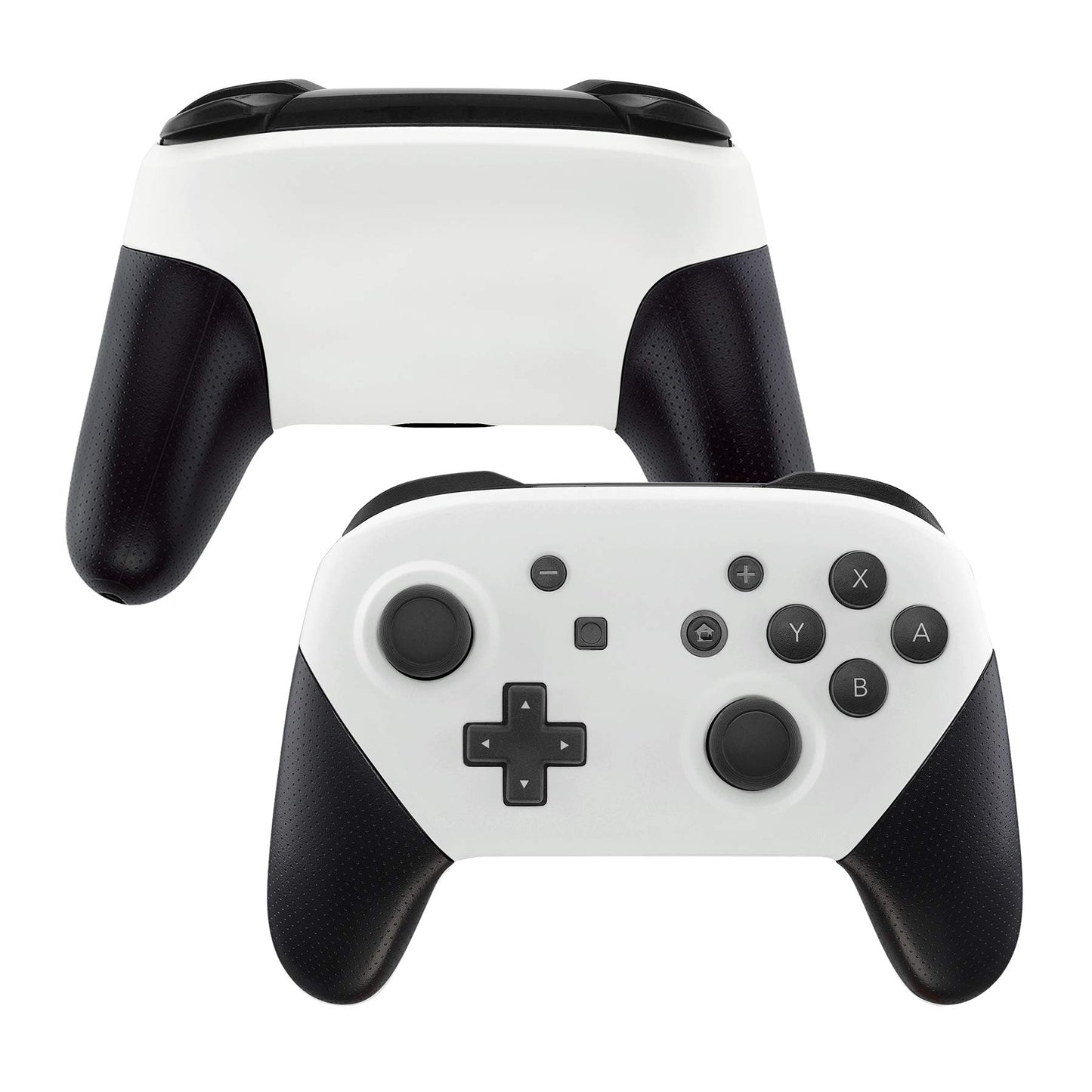 eXtremeRate White Faceplate and Backplate for Nintendo Switch Pro Controller DIY Replacement Shell Housing Case for Nintendo Switch Pro - Controller NOT Included
