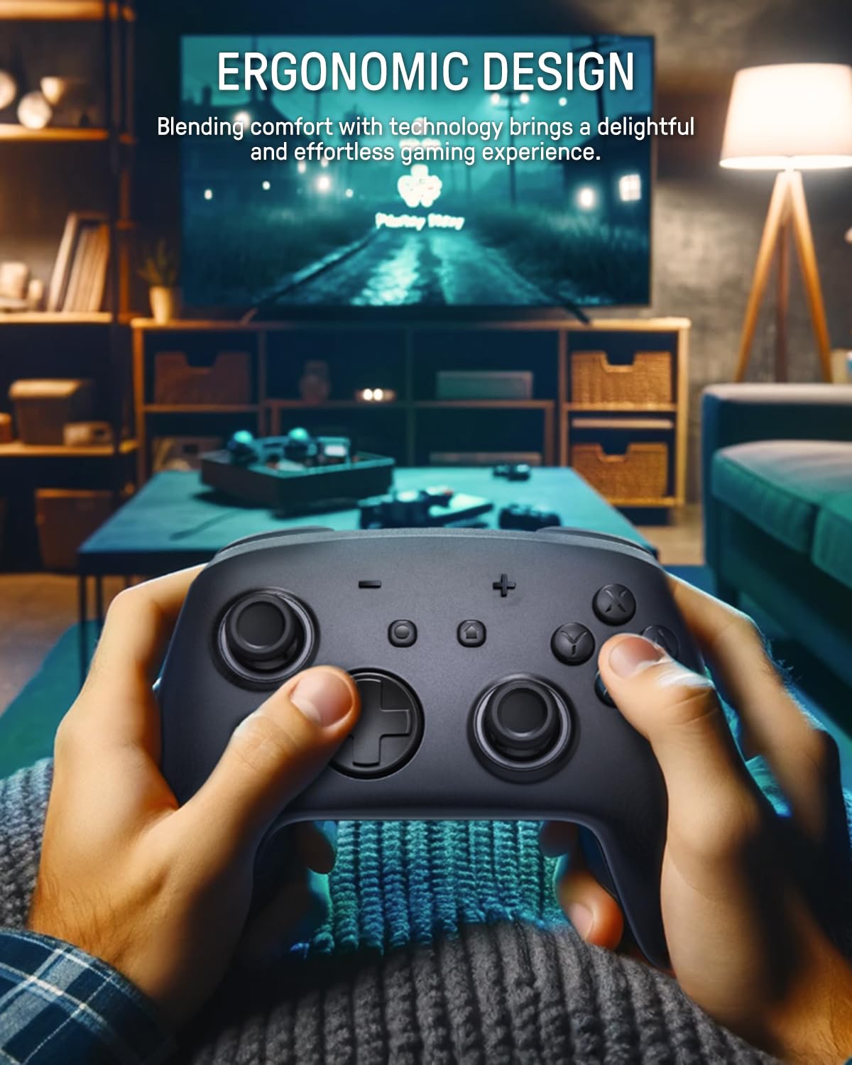 FUNLAB Firefly™ Wireless Switch Pro Controller - Black, Bluetooth, 7 LED Colors, NFC, Paddle, Turbo, Compatible with Nintendo Switch/OLED/Lite