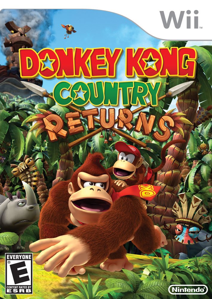 Nintendo Donkey Kong Country Returns - Wii Game, Model 045496902001, Classic Platformer Adventure
