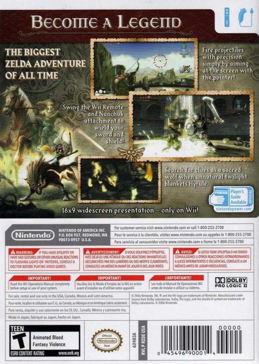 Nintendo The Legend Of Zelda: Twilight Princess Game - Adventure RPG for Nintendo Wii
