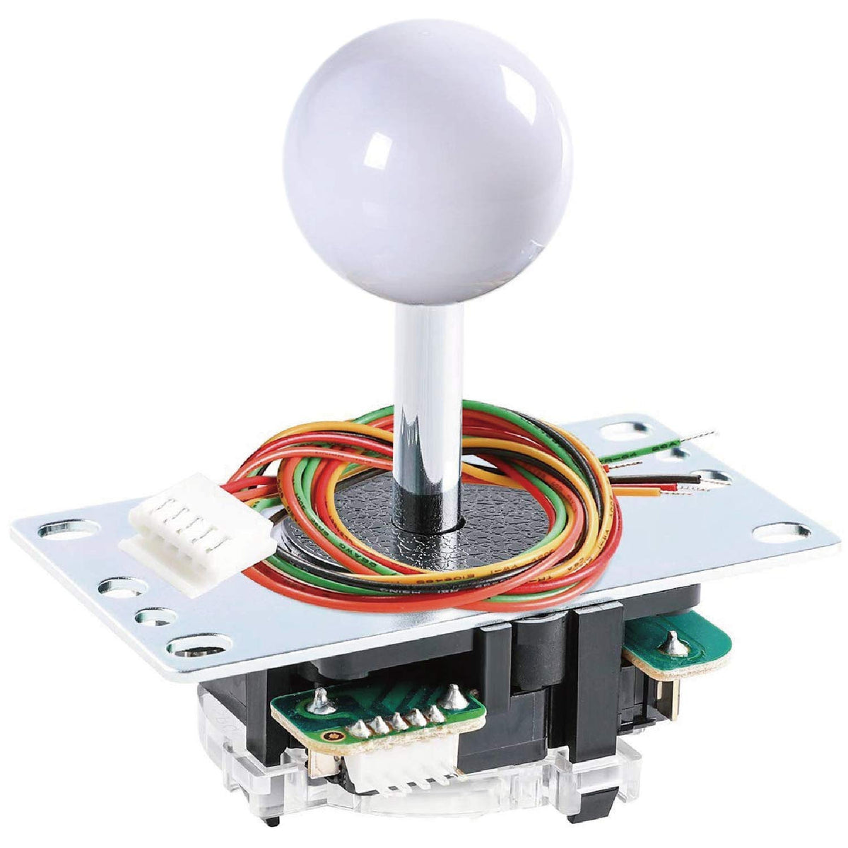 SANWA JLF-TP-8YT Arcade Joystick (White Ball Top) - fine High Precision Responsive Controls Multi-Platform Compatible - Ideal for Gaming Enthusiasts for Arcade Jamma Game 4 & 8 Way Adjustable