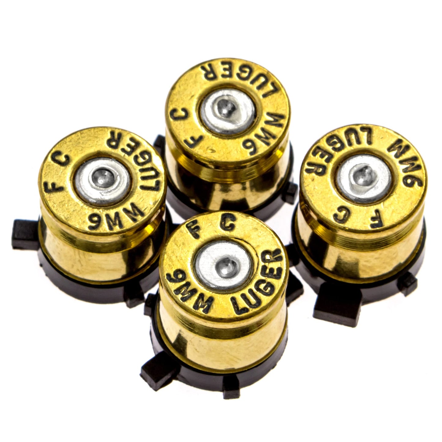 Controller metal piece Buttons for PlayStation PS4 PS5 - Made with Real 9MM Spent metal piece Casings - Includes Tools