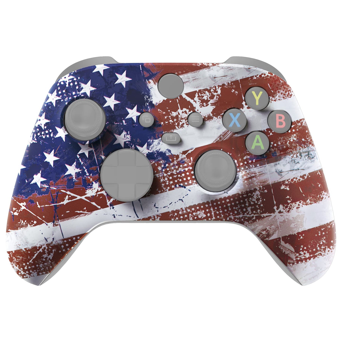 eXtremeRate Xbox Series X/S Controller Soft Touch Front Housing Shell - Impression US Flag, Model FX3T143