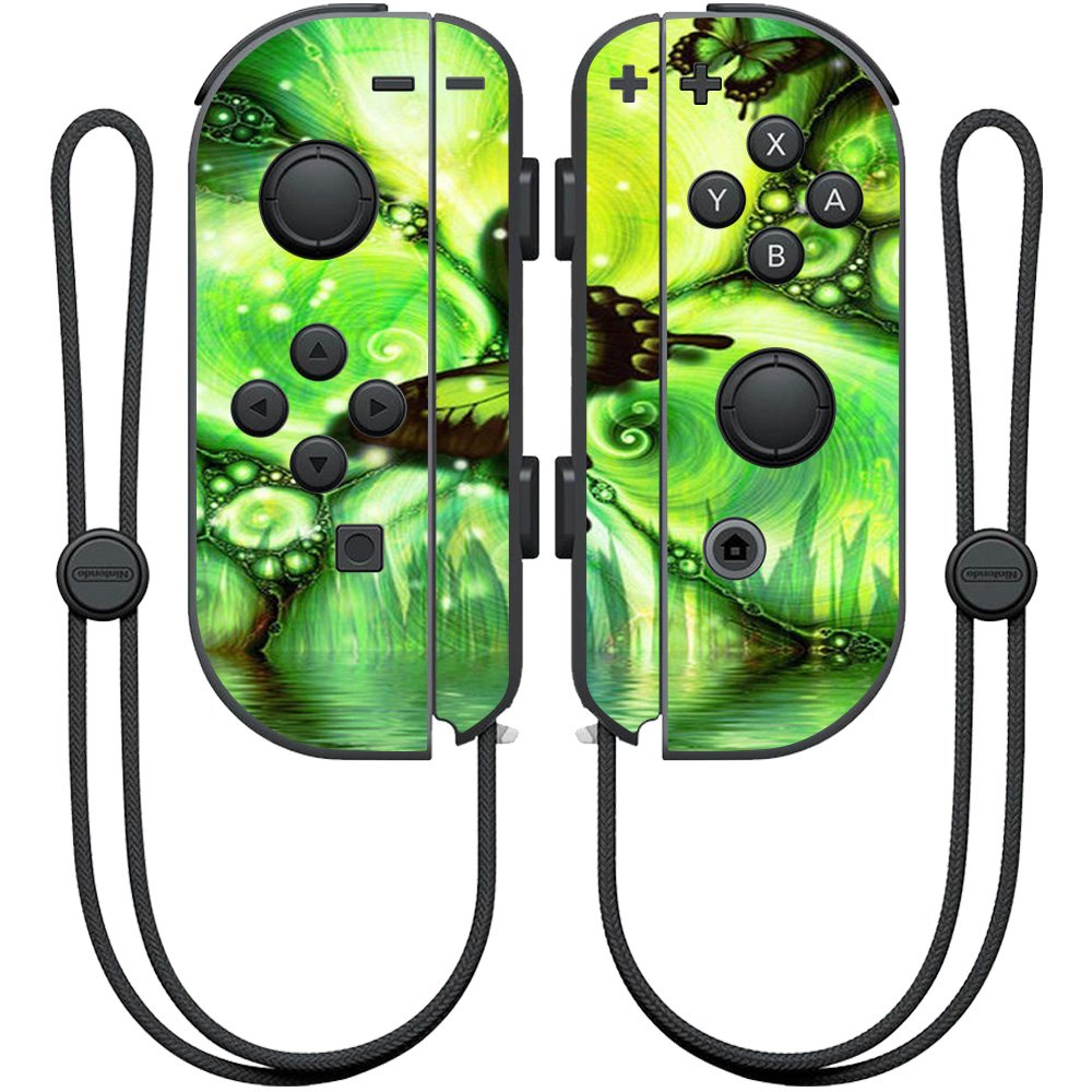 MightySkins Skin Compatible with Nintendo Joy-Con Controller wrap Cover Sticker Skins Mystical Butterfly