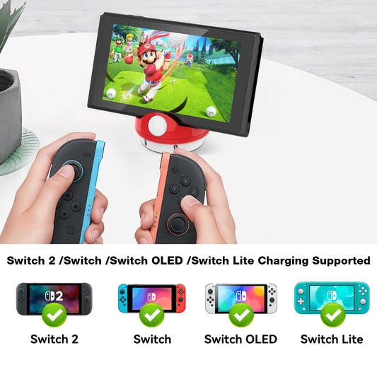 HEIYING Switch Docking Station for Nintendo Switch/Switch Lite/OLED - Portable Type C Charging Stand, Model HY11, Agaric Color