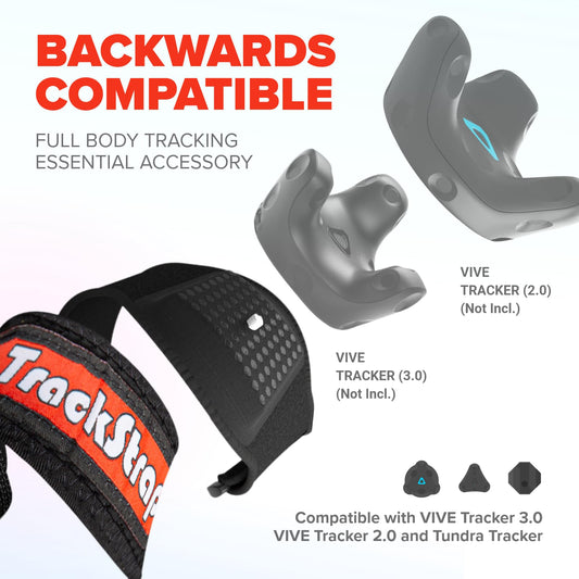 Rebuff Reality Trackstraps - Foot Tracking VR Straps Bundle for Vive 3.0/2.0, Black, TrackStrap (2 Units), Model IDC-103