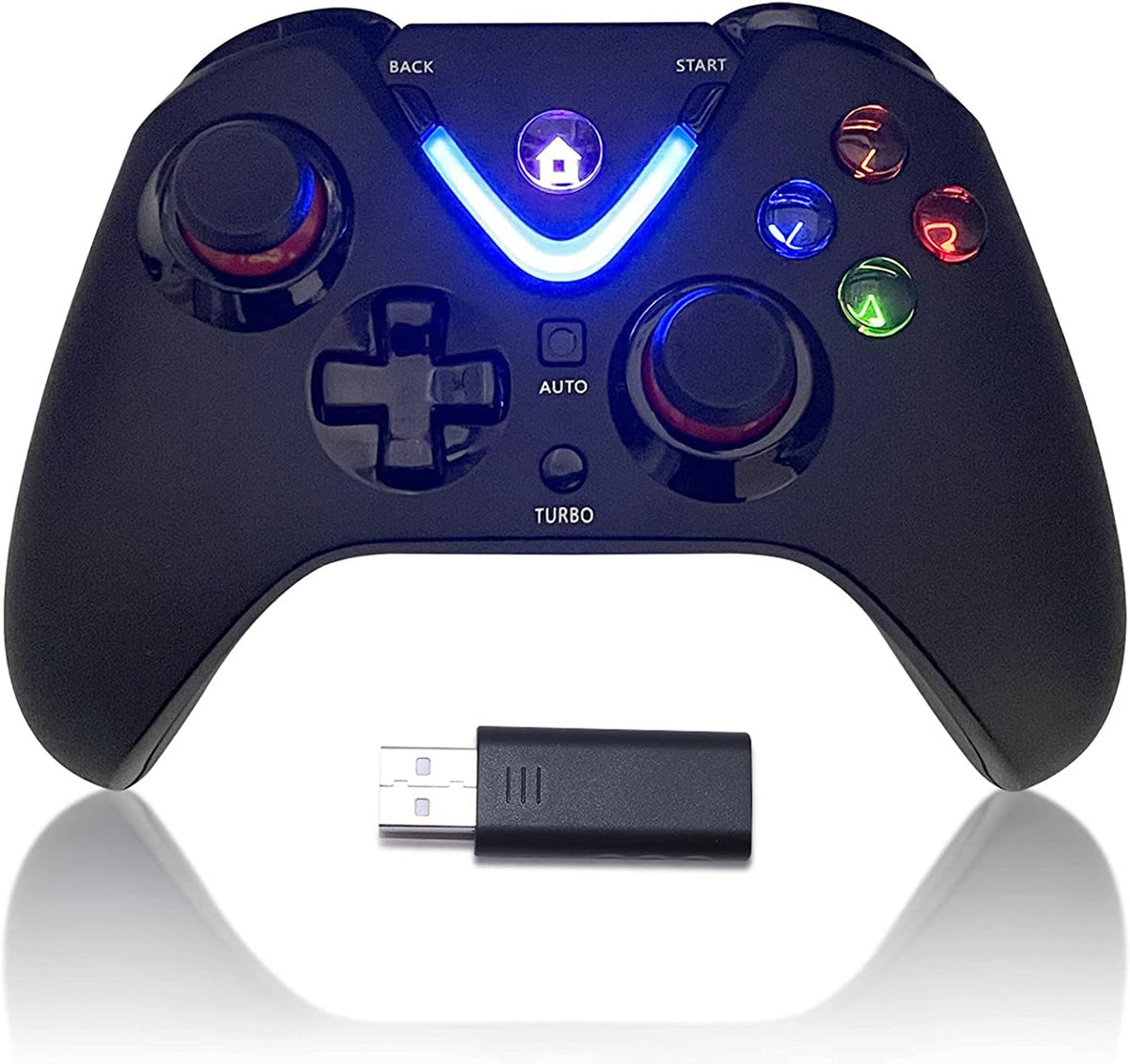 ROTOMOON Wireless Game Controller with ALPS Joysticks Hall control buttons Compatible with Xbox One S/X Xbox Series S/X Gaming Gamepad Remote Joypad with 2.4G Wireless Adapter Rechargeable Battery (Black)