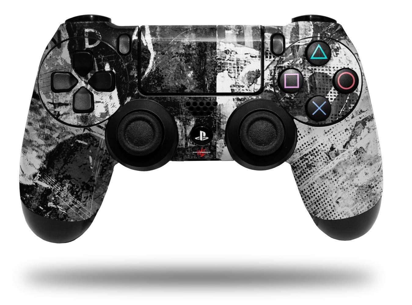 WraptorSkinz Skin Compatible with Sony PS4 Dualshock Controller PlayStation 4 Original Slim and Pro Graffiti Grunge Skull (Controller NOT Included)