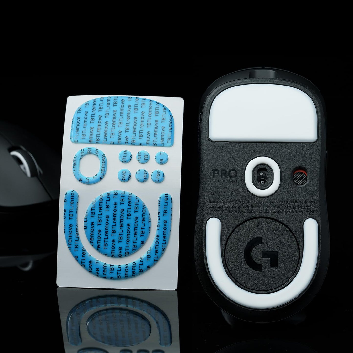 Hokeyio V2 Mouse feet for G PRO X Superlight 2 / PRO X Superlight 2 SE | Smooth Glide | Rounded Edges | Anti-Dust | Pro Gamer Approved - 0.7mm Pure PTFE Gaming Upgrade Skates (2-Pack)