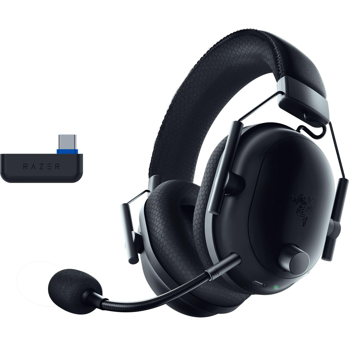 Razer Blackshark design V2 Pro Wireless PlayStation Gaming Headset: 50mm Drivers - Super Wideband Mic - Plush Noise Isolating Earcups - for PS5 Console PC Mac - Bluetooth USB-C - 70 Hr Battery - Black