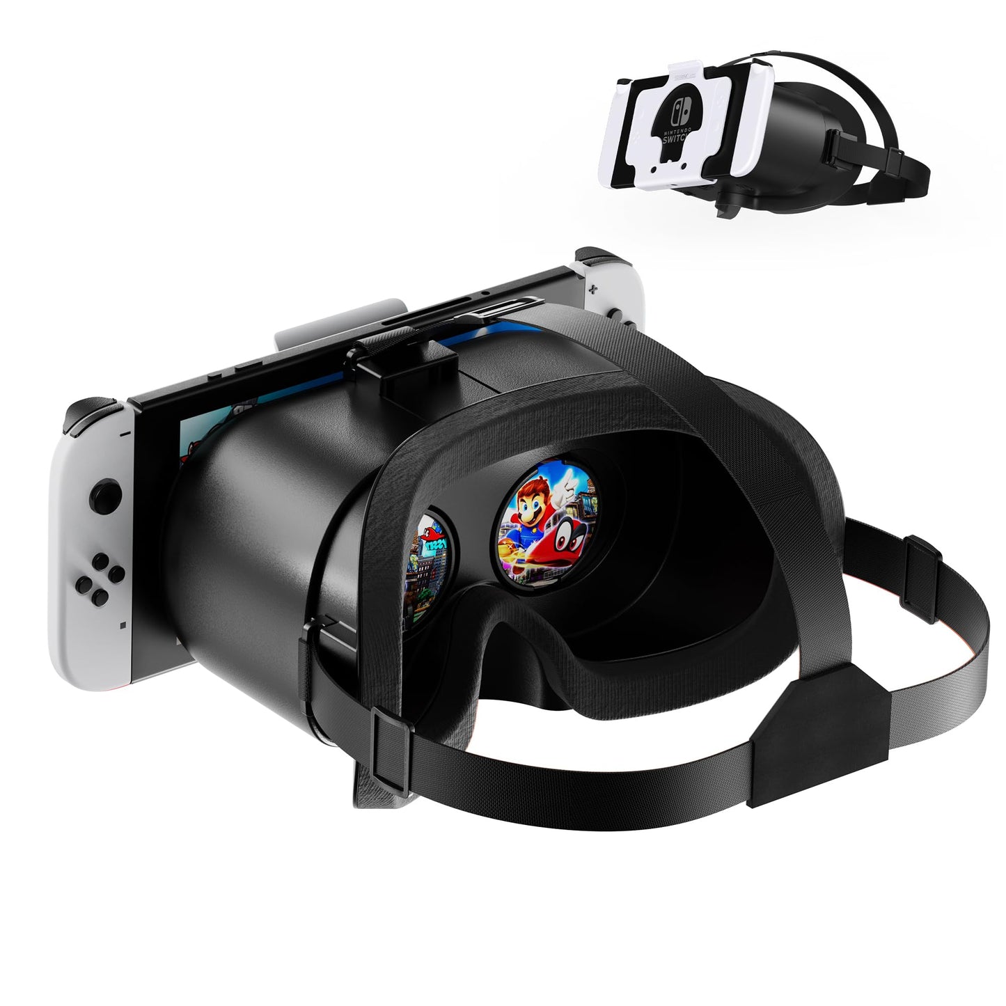 VR Headset for Nintendo Switch & Switch OLED Upgraded Switch Virtual Reality Glasses with Adjustable HD Lenses and Comfortable Head Strap Labo VR Kit 3D Goggles for Switch Accessories