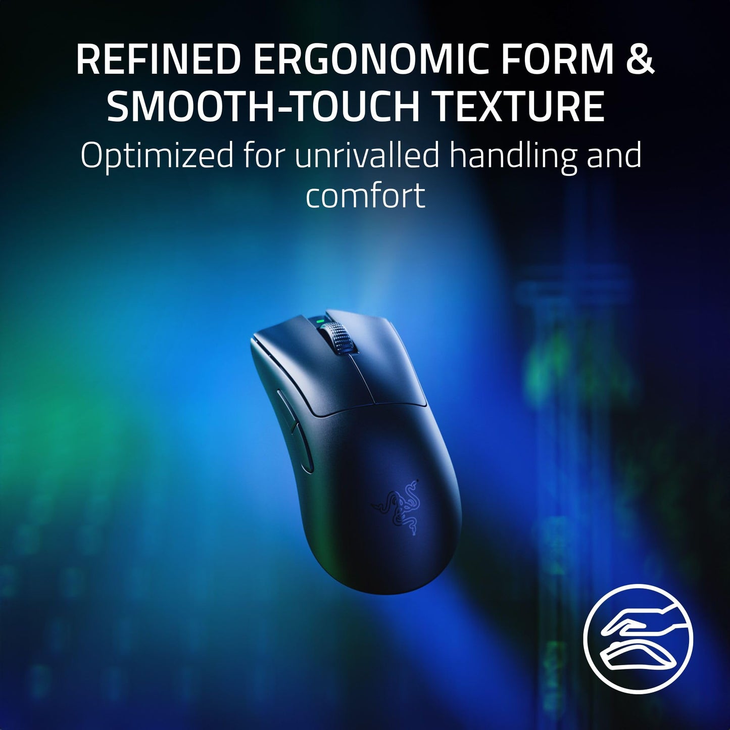 Razer DeathAdder V3 Pro Wireless Gaming Mouse - 63g, 8000 Hz, Black, Focus Pro 30K Sensor, 5 Programmable Buttons, RZ01-046303